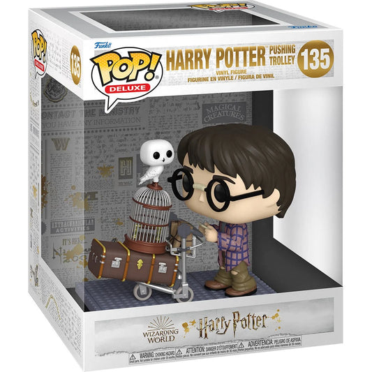 Harry Potter and the Sorcerer's Stone 20th Anniversary Harry Pushing Trolley Deluxe Pop! Vinyl Figure