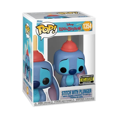 Lilo & Stitch Stitch with Plunger Funko Pop! Vinyl Figure #1354 - Entertainment Earth Exclusive