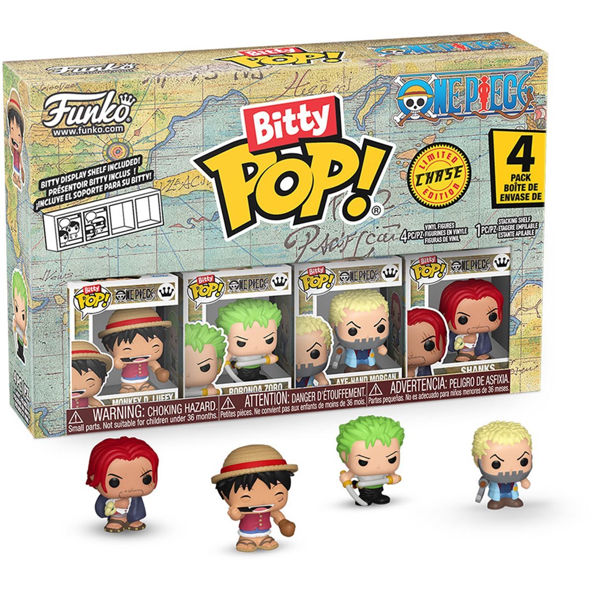 One Piece Monkey D. Luffy Funko Bitty Pop! Mini-Figure 4-Pack