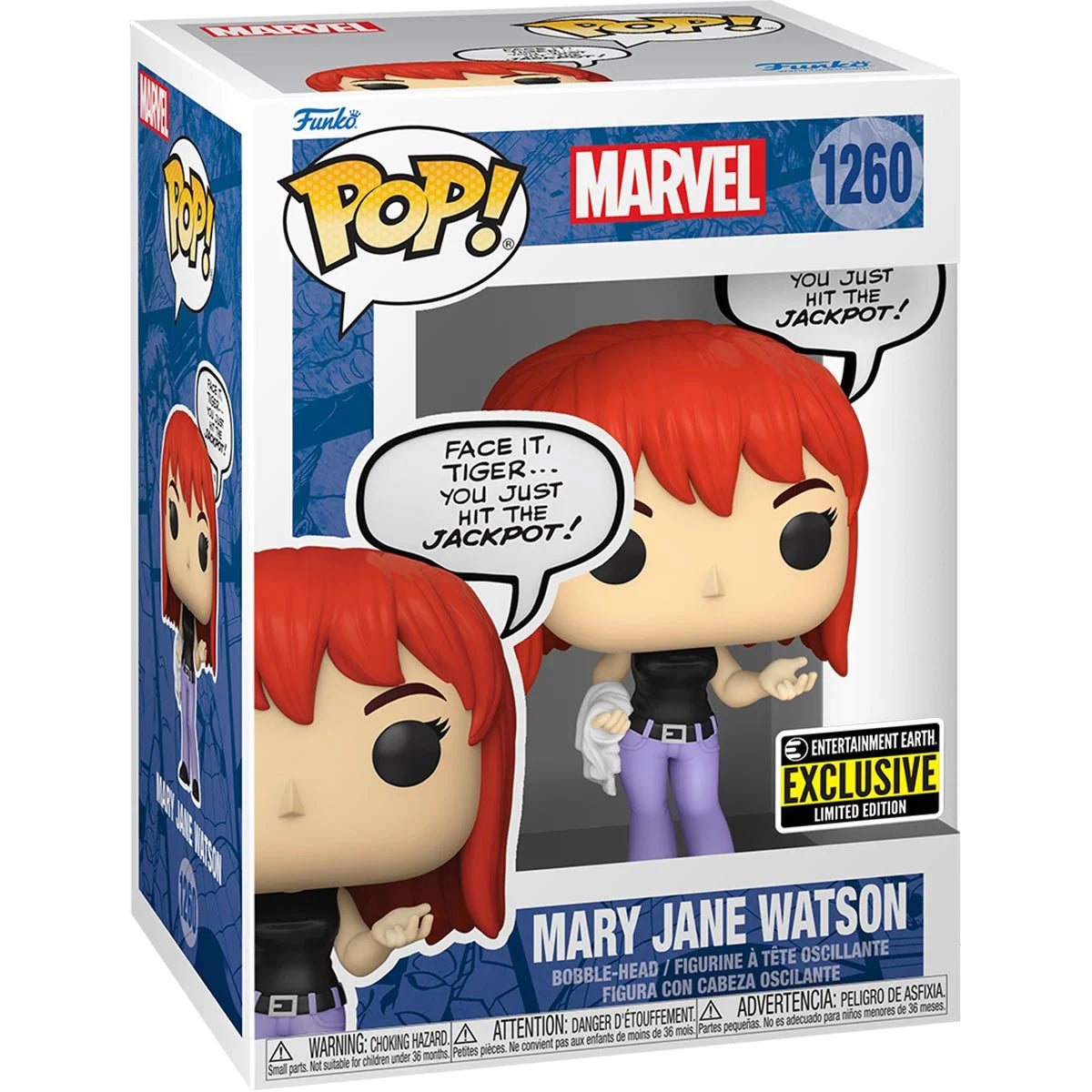 Spider-Man Mary Jane Watson Funko Pop! Vinyl Figure #1260 - Entertainment Earth Exclusive