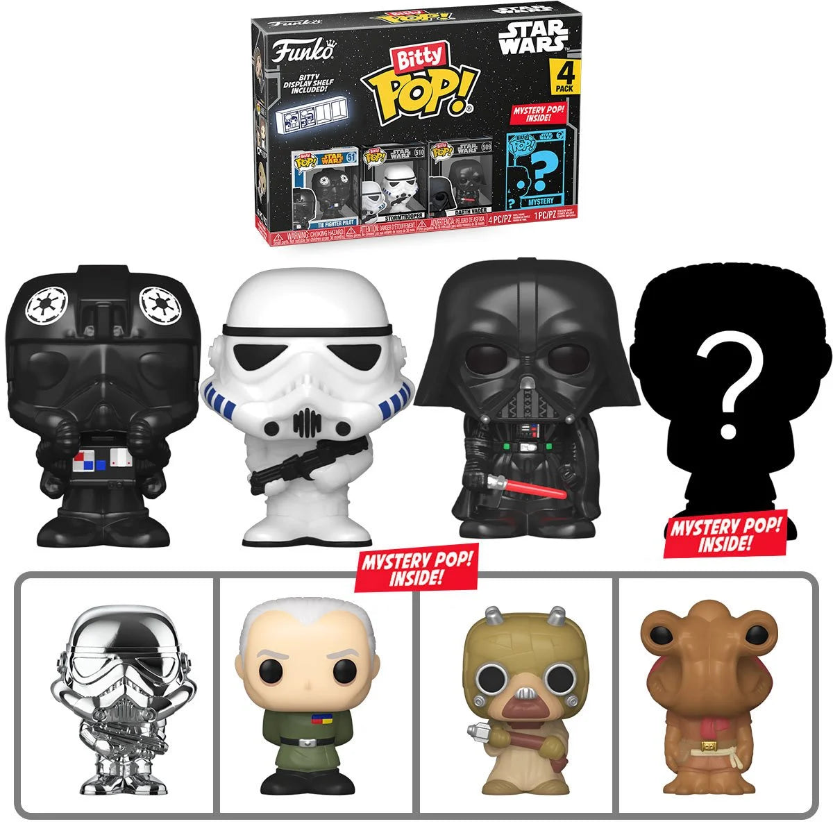 Star Wars Darth Vader Funko Bitty Pop! Mini Figure 4-Pack