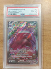 2021 Pokemon SWSH Fa/Gengar VMAX - Fusion Strike PSA 10