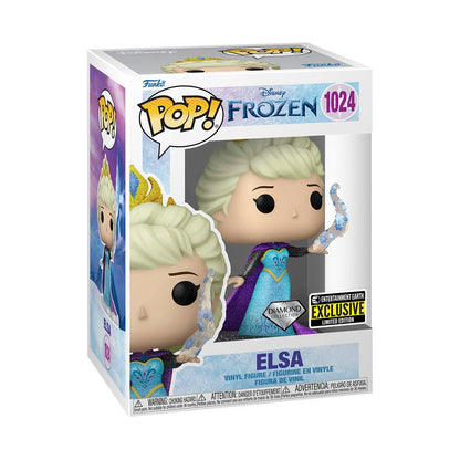 Frozen Elsa Diamond Glitter Pop! Vinyl Figure #1024 - Entertainment Earth Exclusive