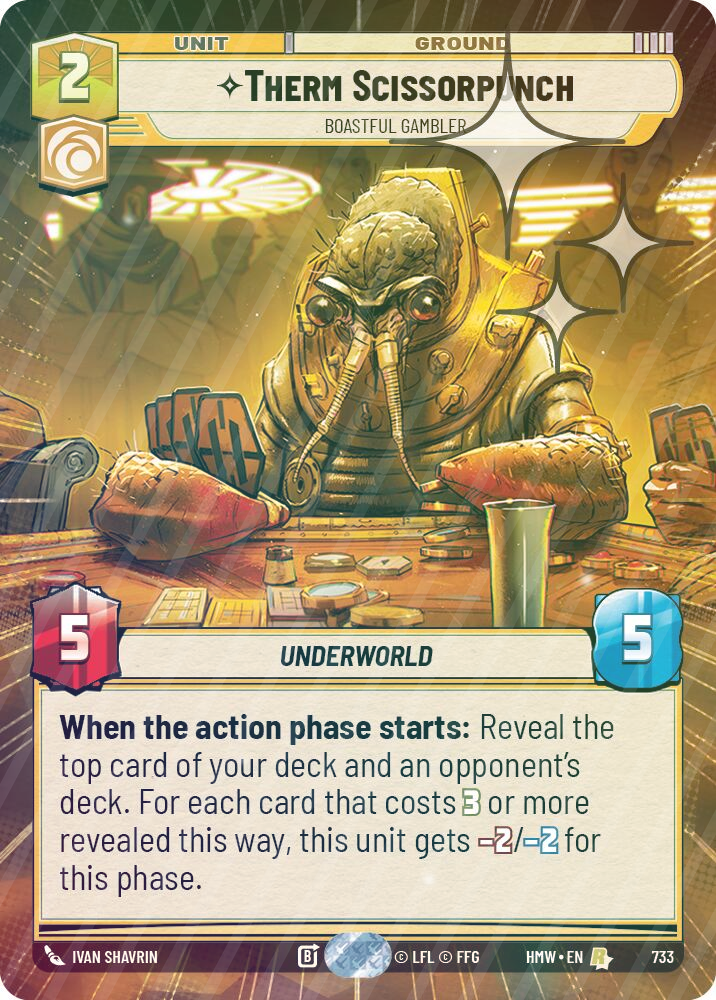 Therm Scissorpunch - Boastful Gambler (Hyperspace Foil) - Foil