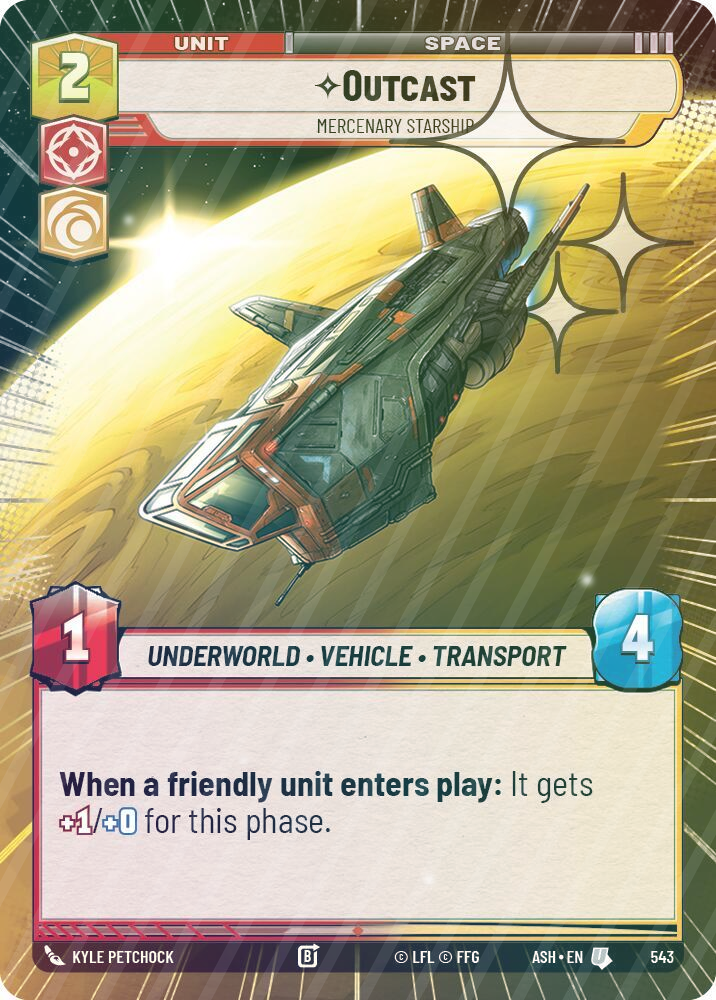 Outcast - Mercenary Starship (Hyperspace Foil) - Foil