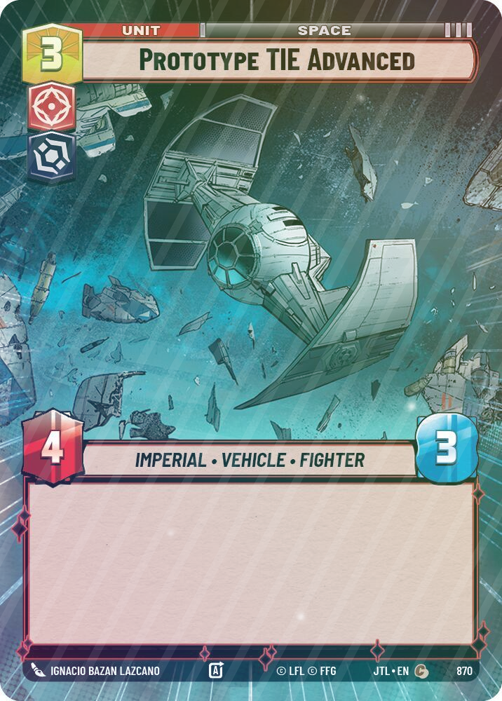 Prototype TIE Advanced (Hyperspace Foil) - Foil
