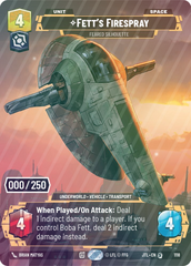Fett's Firespray - Feared Silhouette (Serialized) - Foil