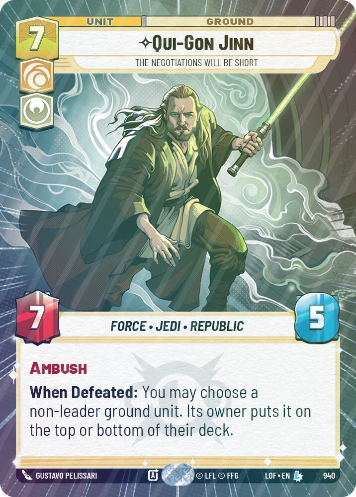 Qui-Gon Jinn - The Negotiations Will Be Short (Hyperspace Foil) - Foil