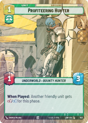 Profiteering Hunter (Hyperspace Foil) - Foil