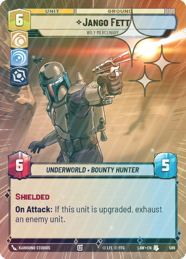 Jango Fett - Wily Mercenary (Hyperspace Foil) - Foil