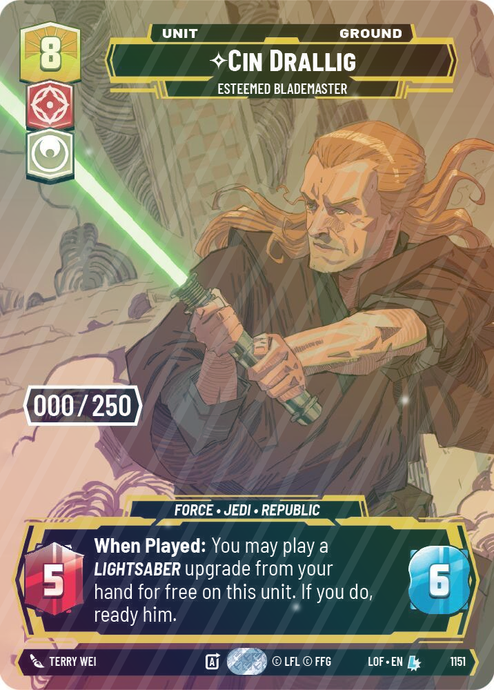 Cin Drallig - Esteemed Blademaster (Serialized) - Foil