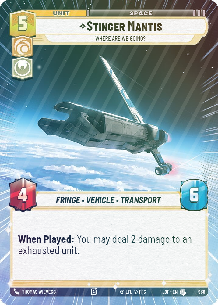 Stinger Mantis - Where Are We Going? (Hyperspace Foil) - Foil