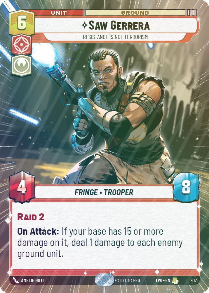 Saw Gerrera - Resistance is Not Terrorism (Hyperspace) - Foil