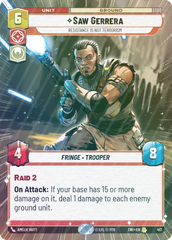 Saw Gerrera - Resistance is Not Terrorism (Hyperspace) - Foil