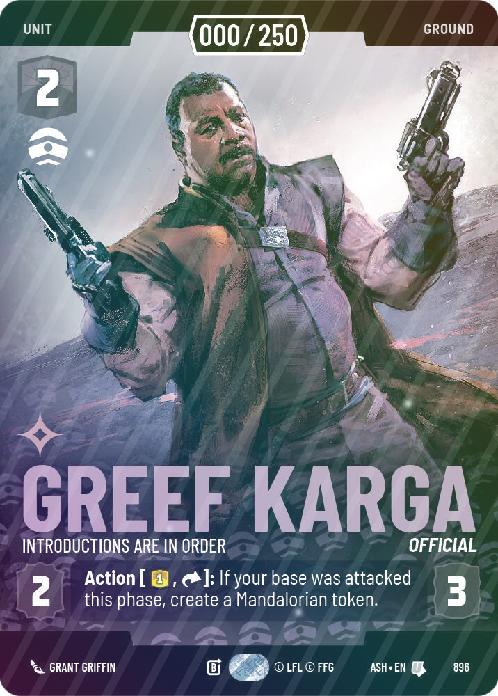 Greef Karga - Introductions are in Order (Serialized) - Foil
