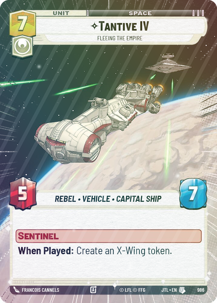 Tantive IV - Fleeing the Empire (Hyperspace Foil) - Foil
