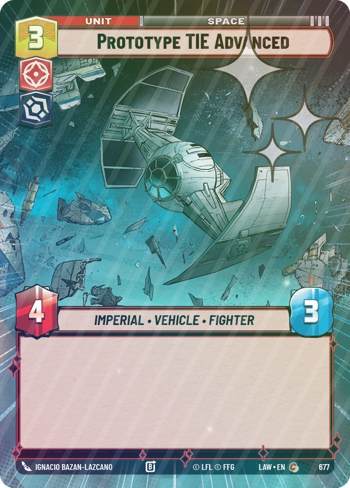Prototype TIE Advanced (Hyperspace Foil) - Foil