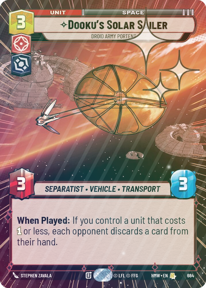 Dooku's Solar Sailer - Droid Army Portent (Hyperspace Foil) - Foil