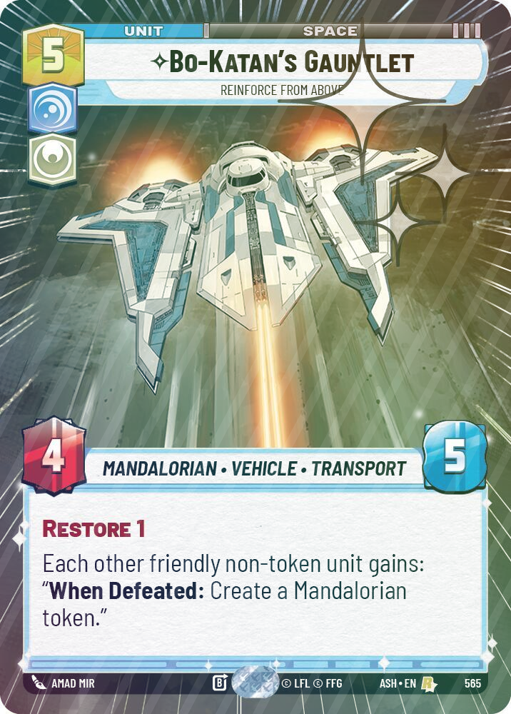 Bo-Katan's Gauntlet - Reinforce from Above (Hyperspace Foil) - Foil