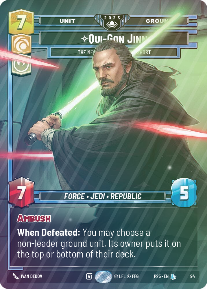 Qui-Gon Jinn - The Negotiations Will Be Short - Foil