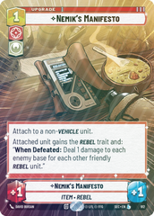 Nemik's Manifesto (Hyperspace Foil) - Foil