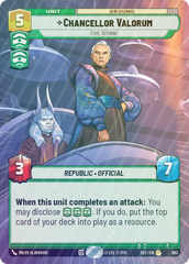 Chancellor Valorum - Civil Servant (Hyperspace Foil) - Foil