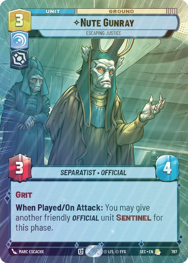 Nute Gunray - Escaping Justice (Hyperspace Foil) - Foil