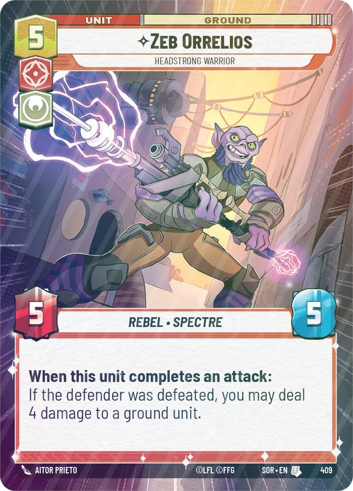 Zeb Orrelios - Headstrong Warrior (Hyperspace) - Foil