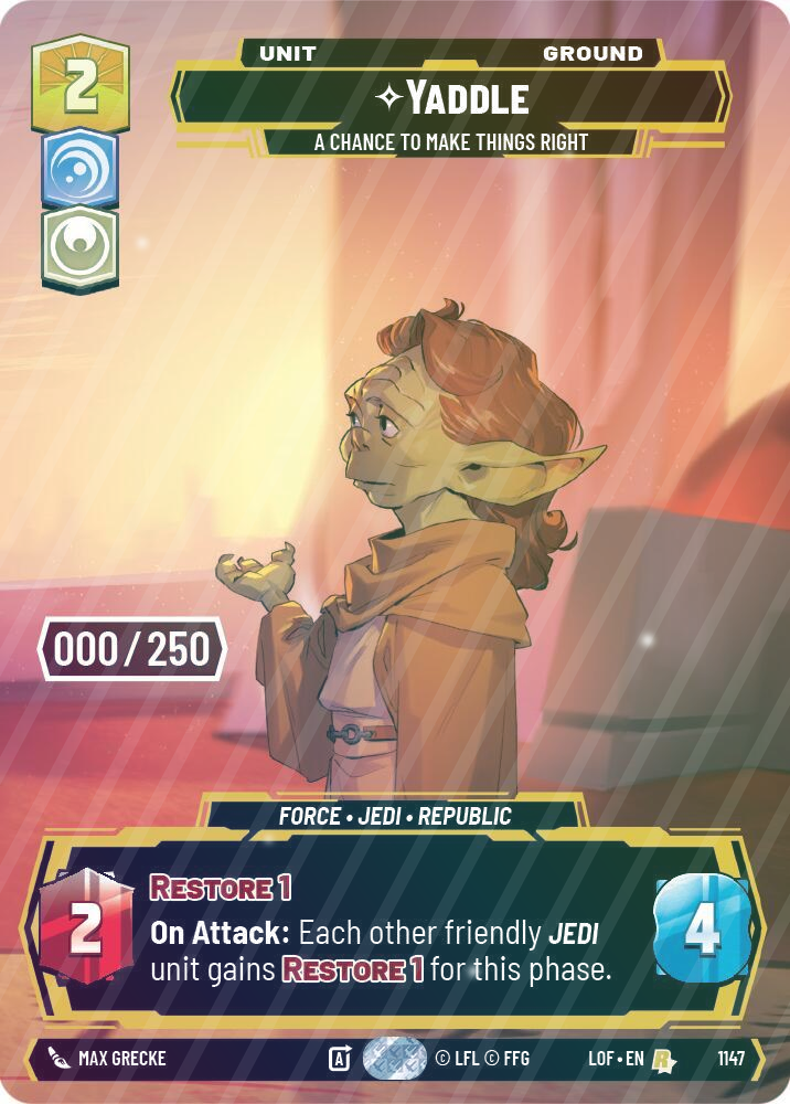 Yaddle - A Chance To Make Things Right (Serialized) - Foil