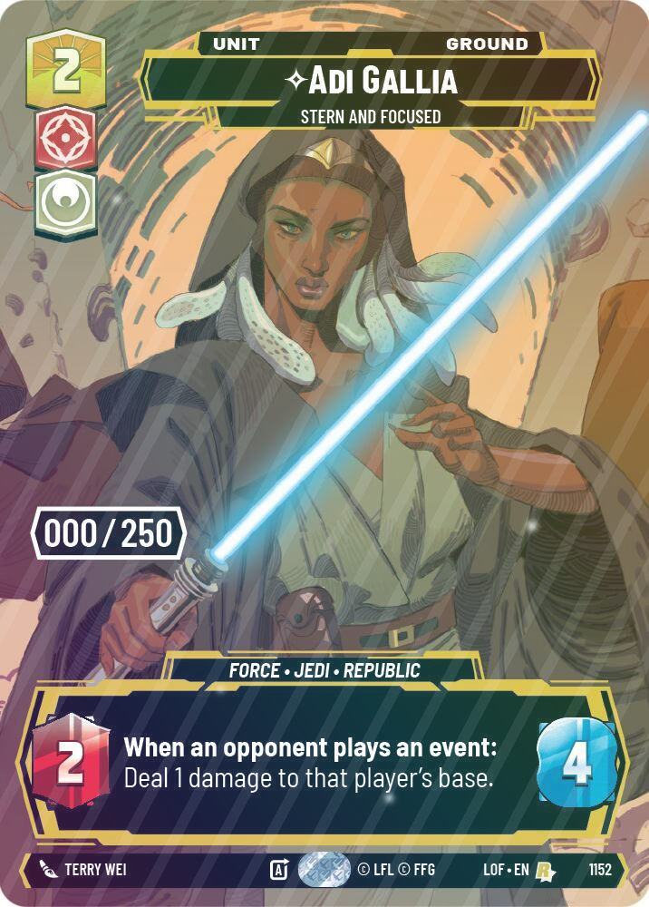 Adi Gallia - Stern and Focused (Serialized) - Foil