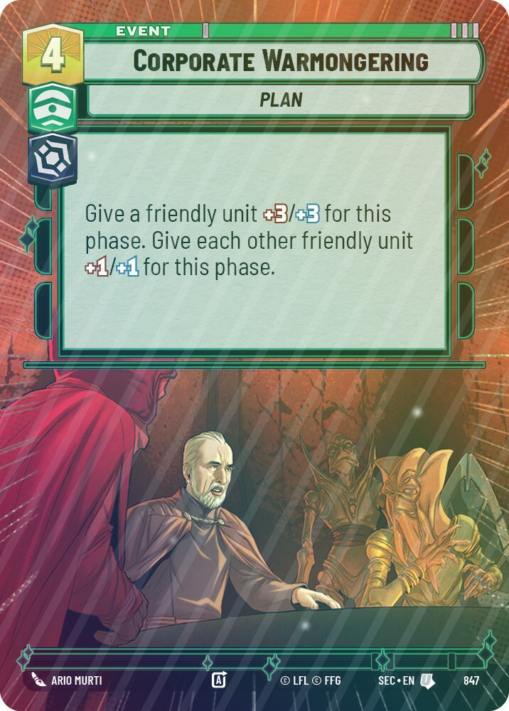 Corporate Warmongering (Hyperspace Foil) - Foil