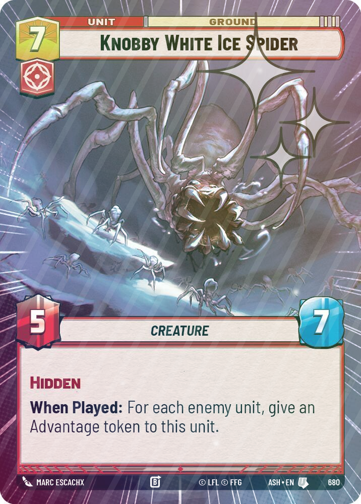 Knobby White Ice Spider (Hyperspace Foil) - Foil