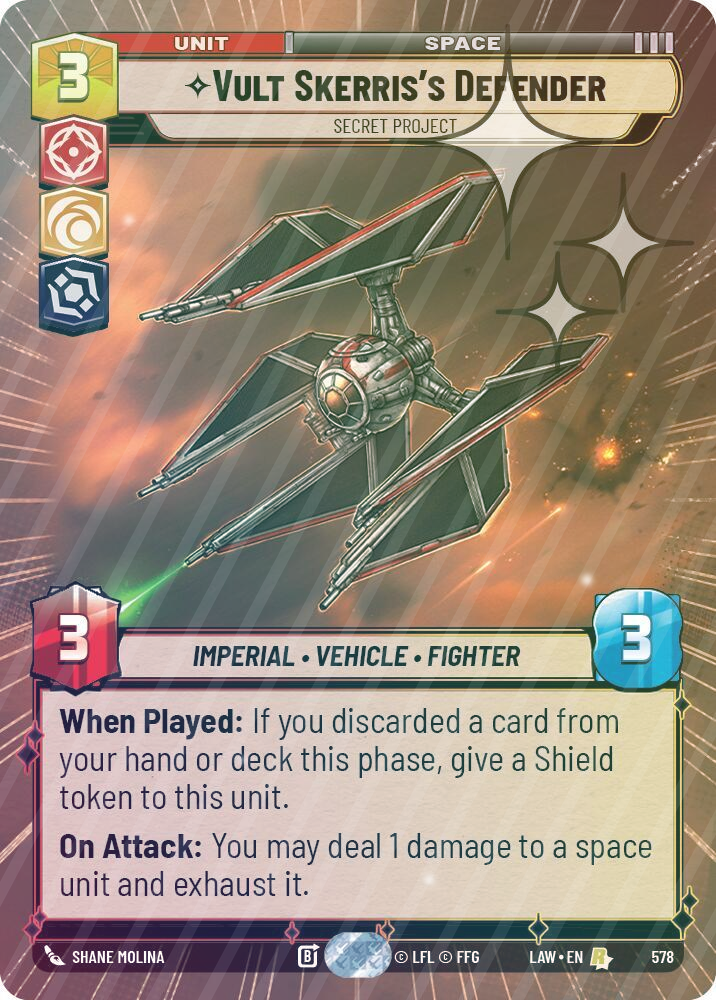 Vult Skerris's Defender - Secret Project (Hyperspace Foil) - Foil