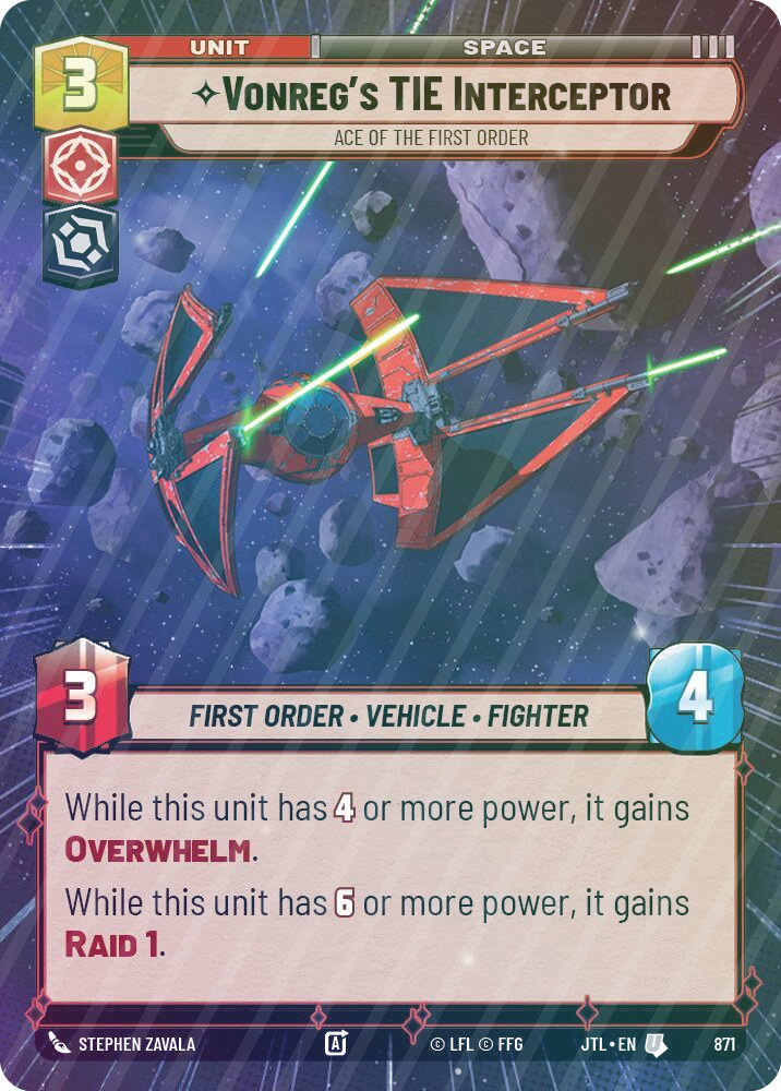 Vonreg's TIE Interceptor - Ace of the First Order (Hyperspace Foil) - Foil