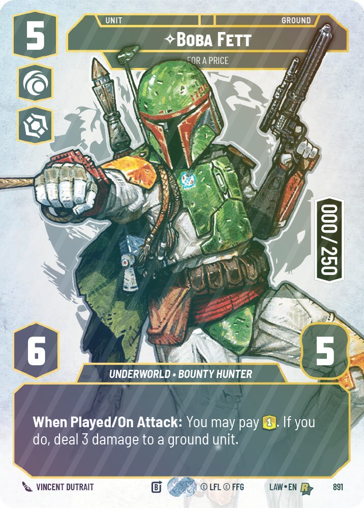 Boba Fett - For a Price (Serialized) - Foil