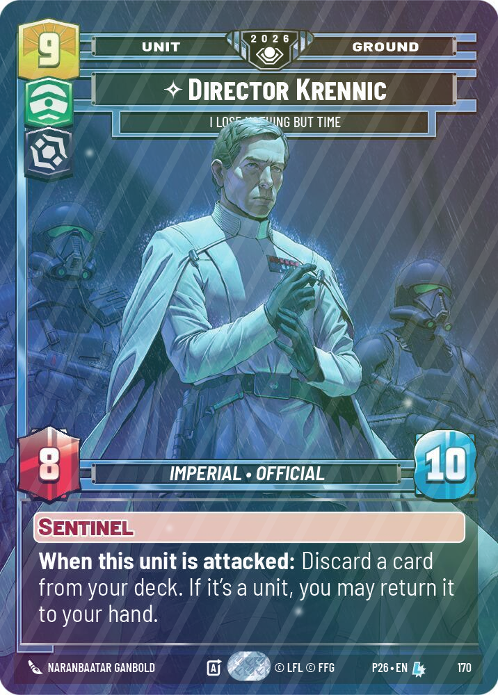 Director Krennic - I Lose Nothing But Time - Foil