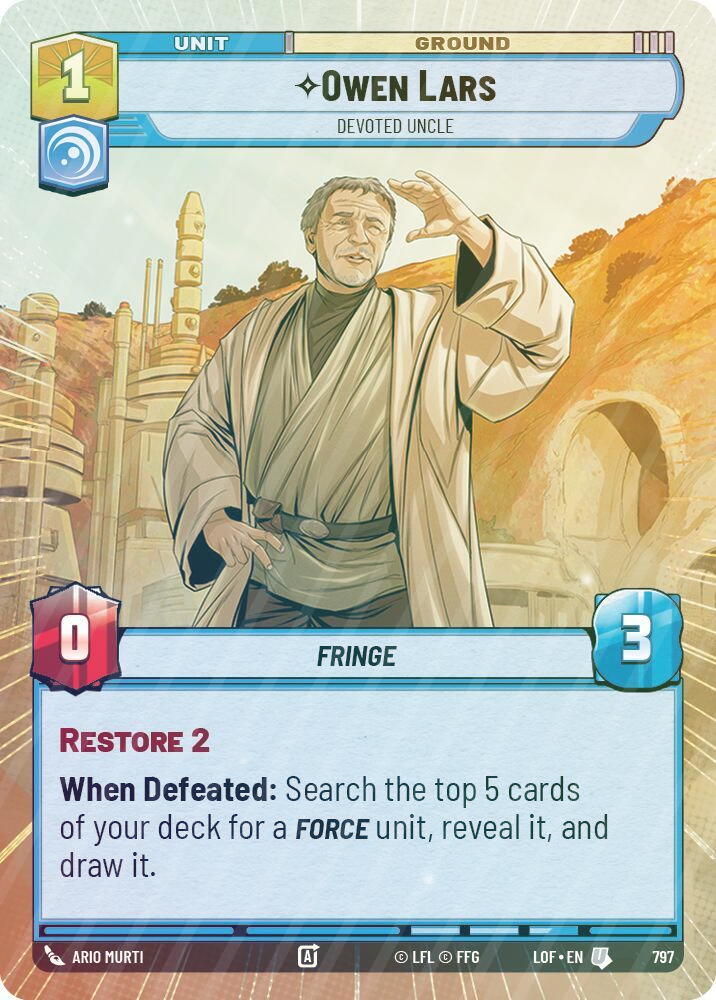 Owen Lars - Devoted Uncle (Hyperspace Foil) - Foil