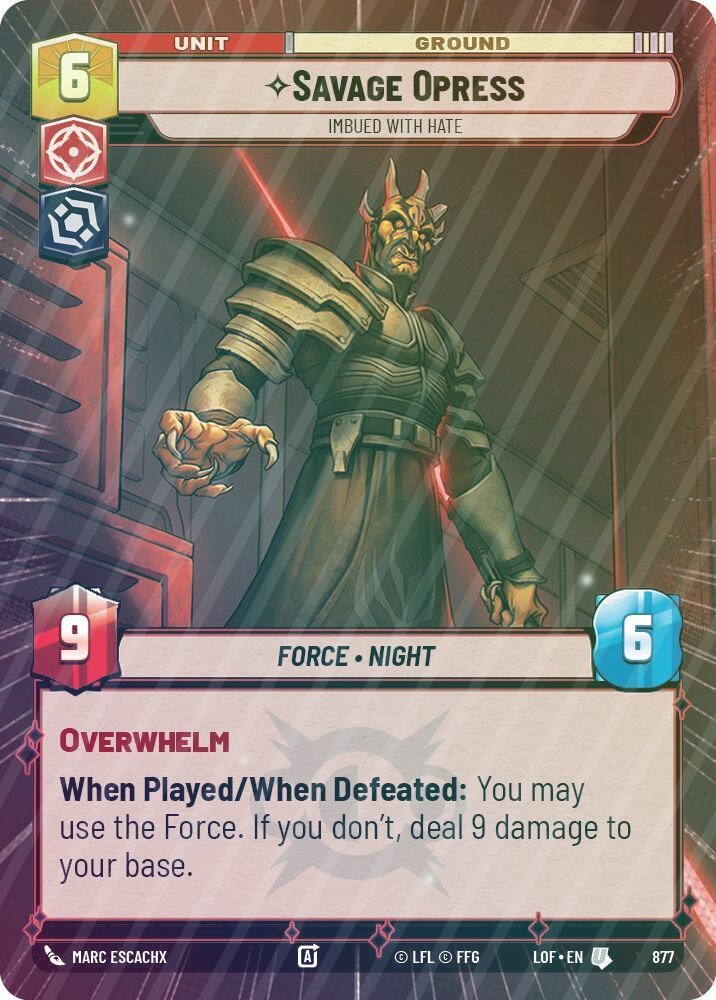 Savage Opress - Imbued With Hate (Hyperspace Foil) - Foil