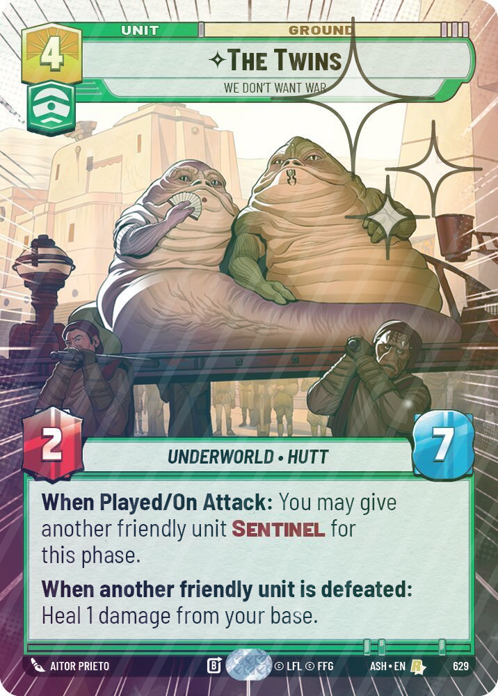 The Twins - We Don't Want War (Hyperspace Foil) - Foil