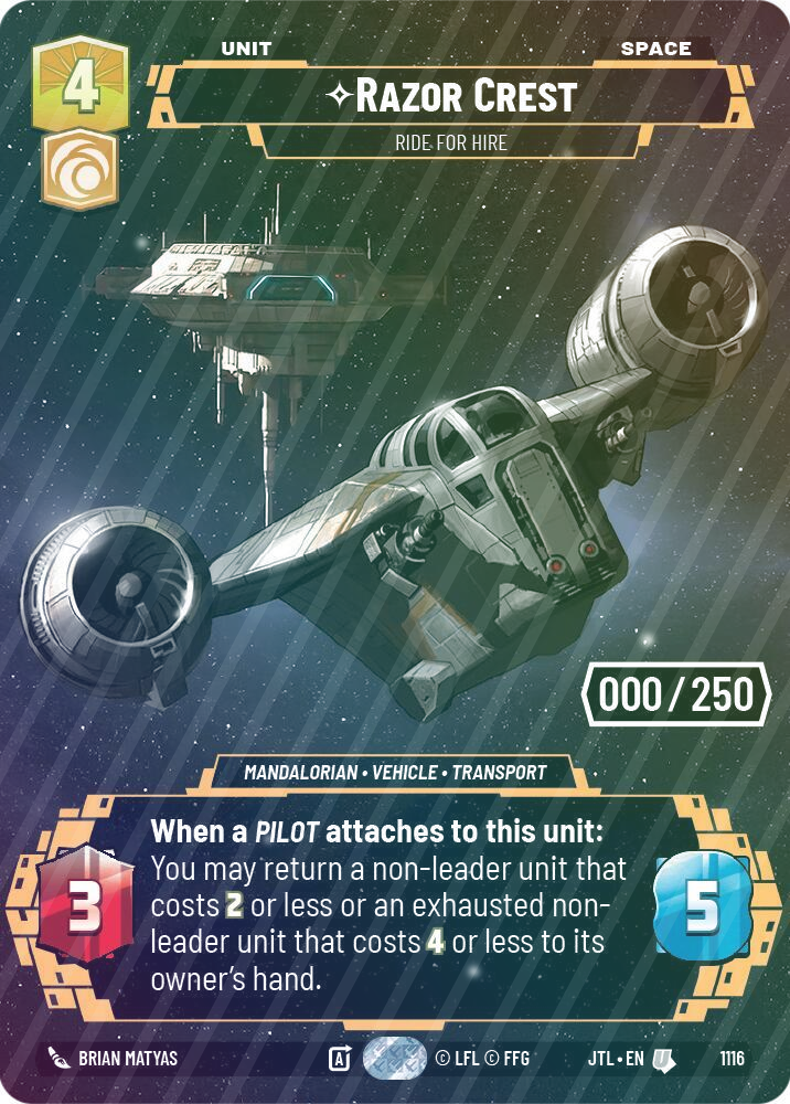Razor Crest - Ride For Hire (Serialized) - Foil