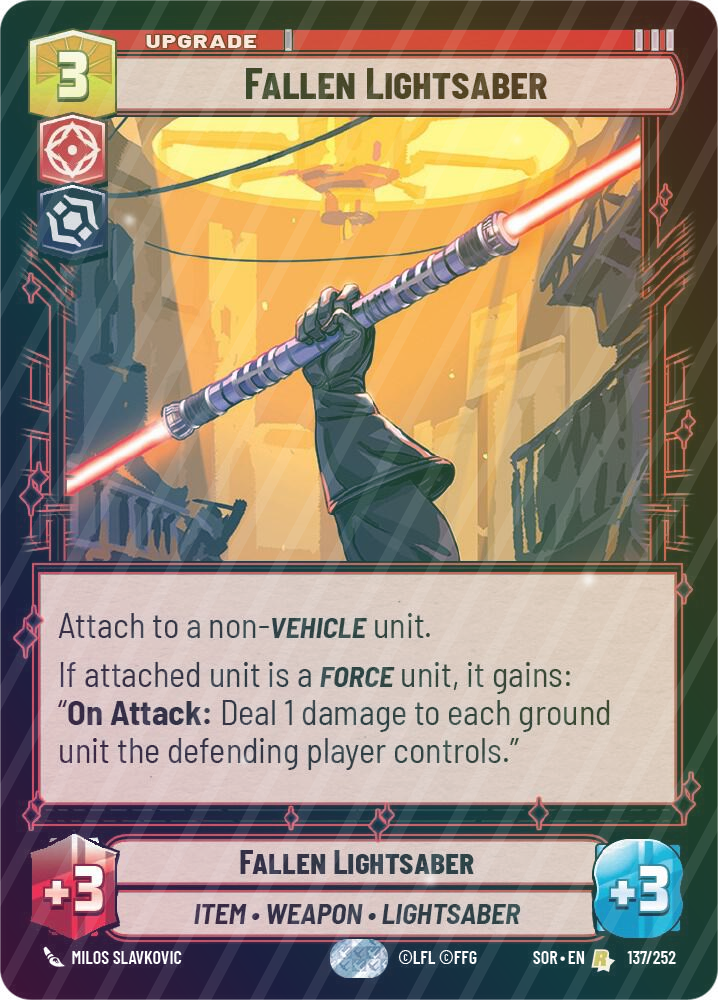 Fallen Lightsaber - Foil