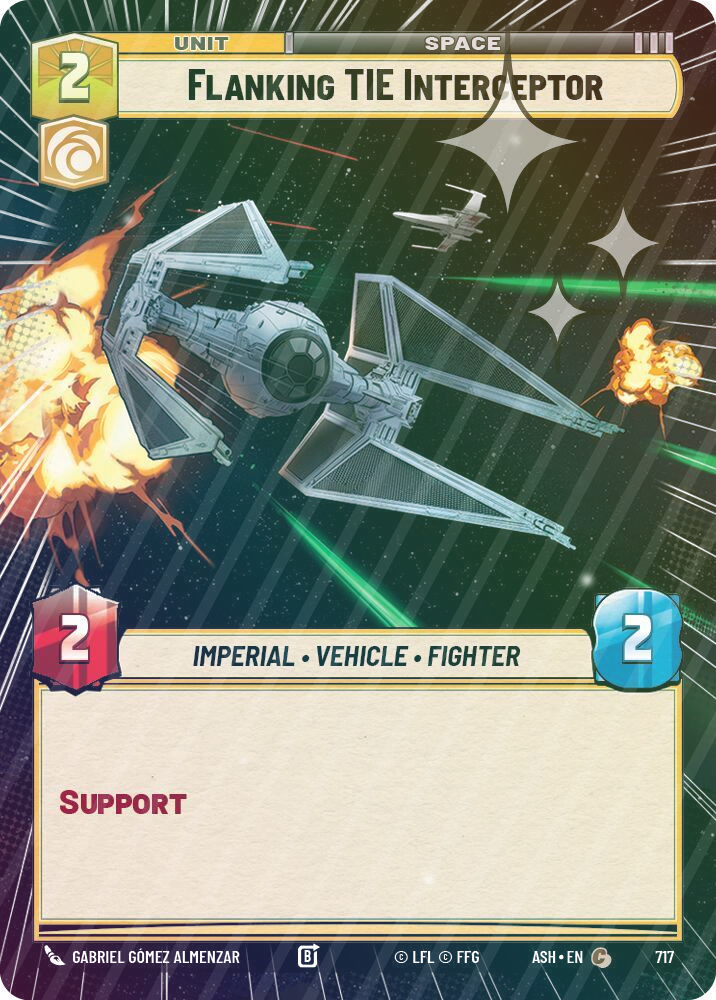 Flanking TIE Interceptor (Hyperspace Foil) - Foil