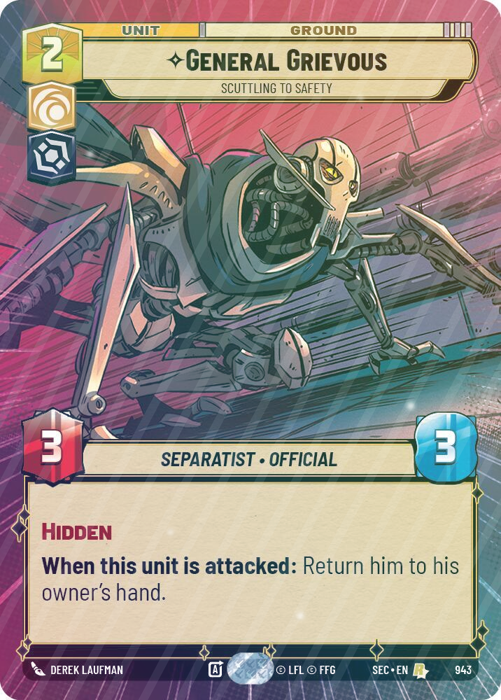 General Grievous - Scuttling to Safety (Hyperspace Foil) - Foil