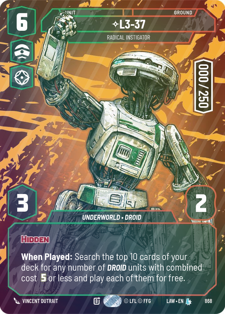 L3-37 - Radical Instigator (Serialized) - Foil
