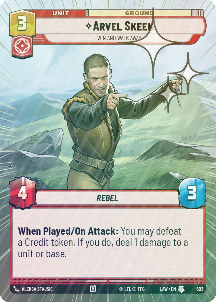 Arvel Skeen - Win and Walk Away (Hyperspace Foil) - Foil