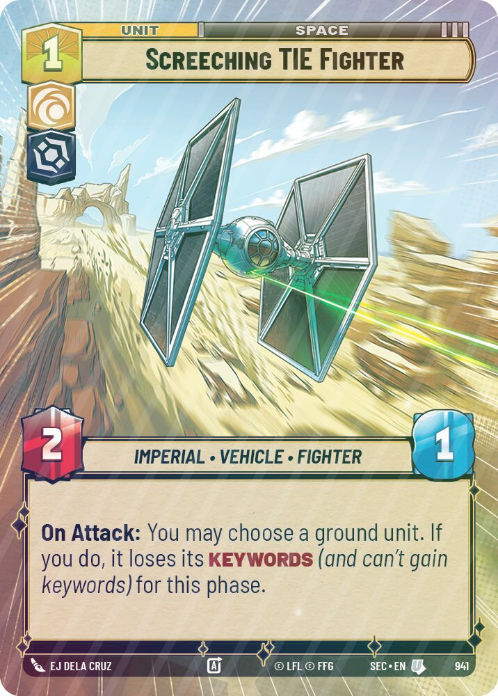 Screeching TIE Fighter (Hyperspace Foil) - Foil