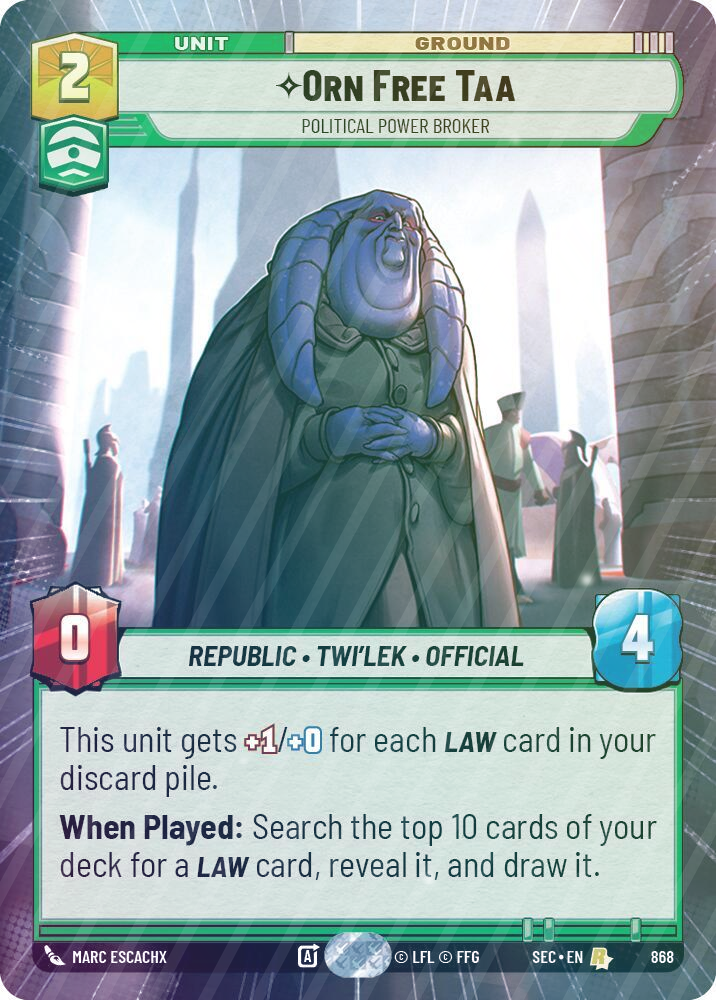Orn Free Taa - Political Power Broker (Hyperspace Foil) - Foil