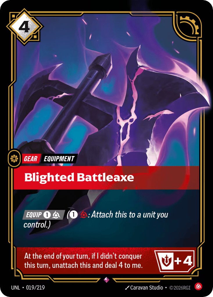 Blighted Battleaxe - 019/219 - Rare - Unleashed