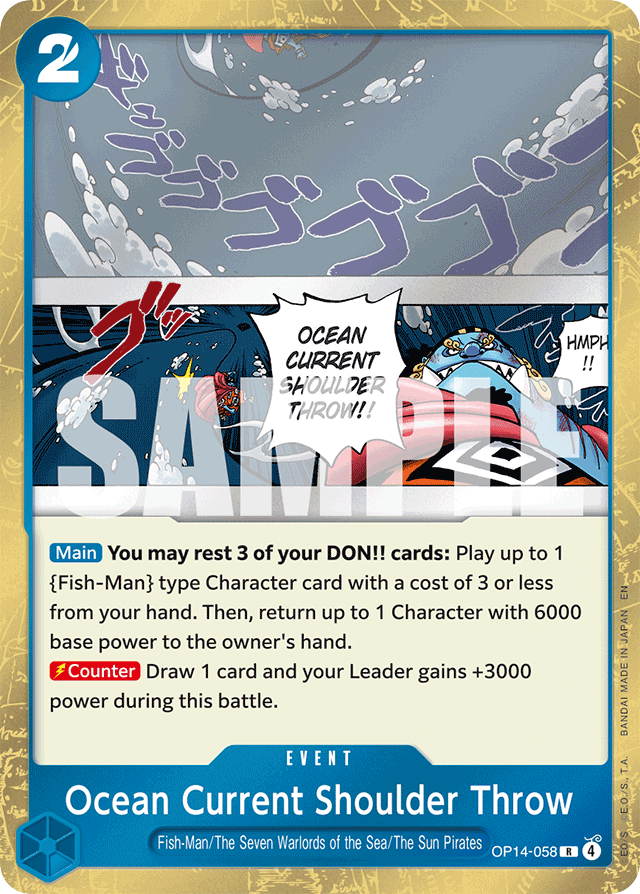 Ocean Current Shoulder Throw - OP14-058 - Rare - The Azure Sea's Seven