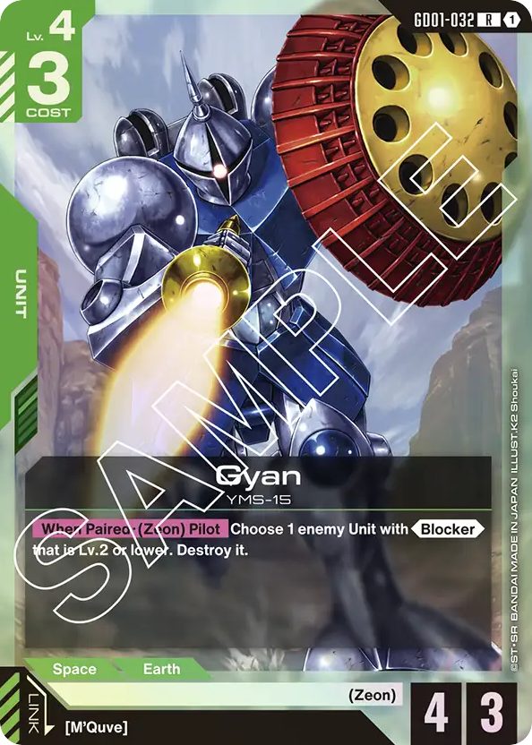 Gyan - GD01-032 - Rare - Newtype Rising